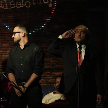Live comedy night moment at Madrid Comedy Festival