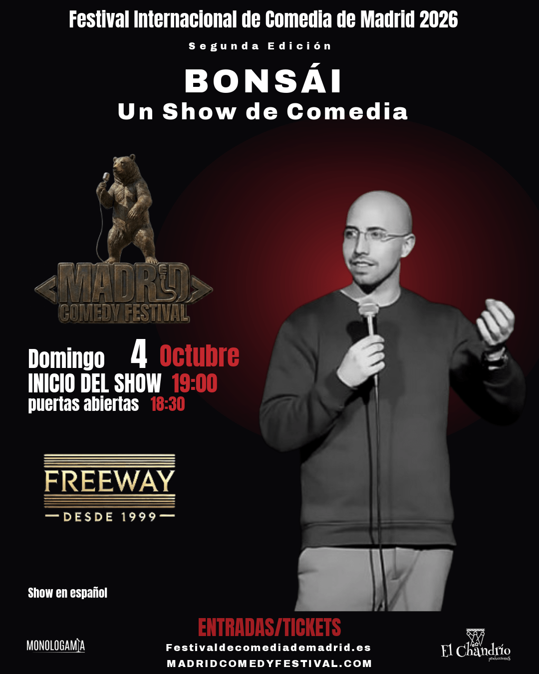 Poster for Bonsái, a Spanish-language comedy show