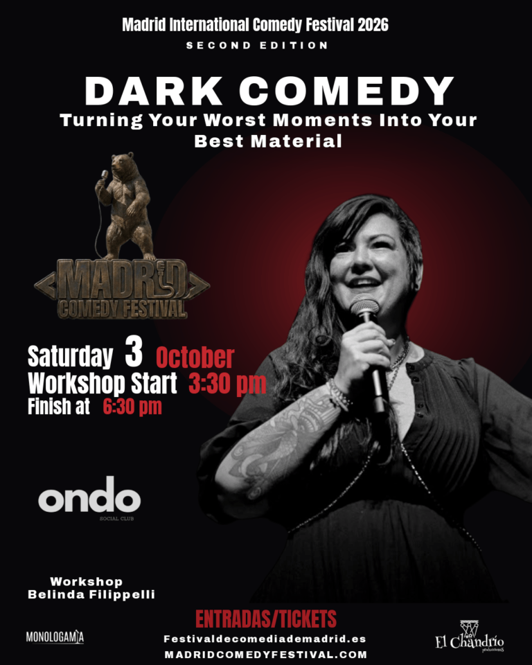 Cartel de Taller de comedia negra con Belinda Filippelli